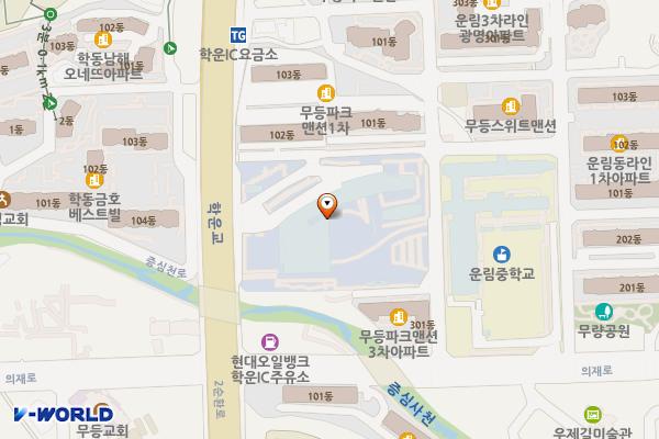 광주광역시교육청창의융합교육원 위치 지도 — 전남광주통합특별시 동구 의재로109번길 10