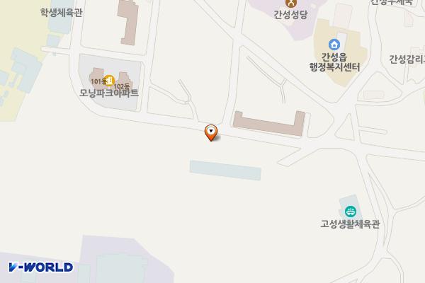 고성군 공설운동장 2구역 위치 지도 — 강원특별자치도 고성군 간성읍 수성로 87
