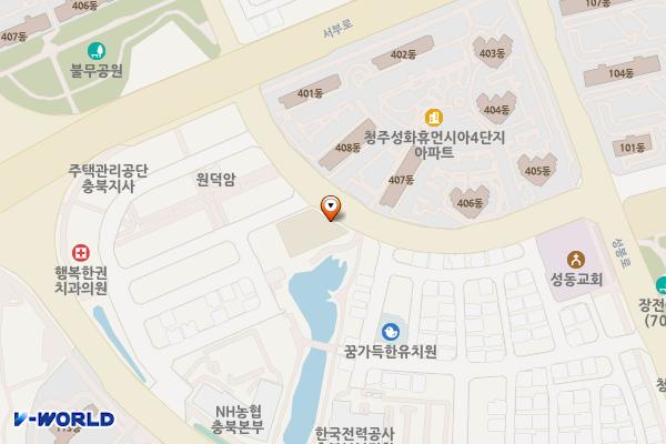 청주 성화주차타워 위치 지도 — 충청북도 청주시 서원구 장전로12번길 5