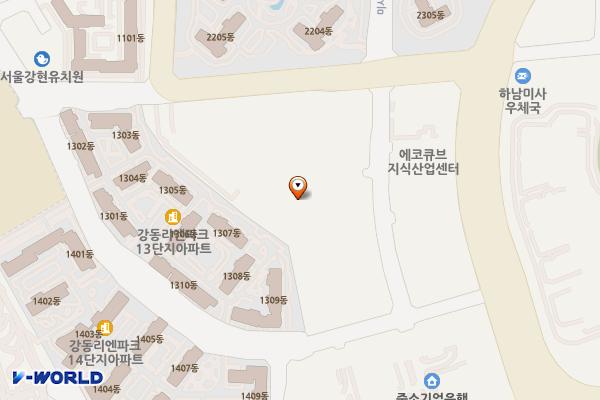 하남 미사 하우스디엘타워 위치 지도 — 경기도 하남시 조정대로 35