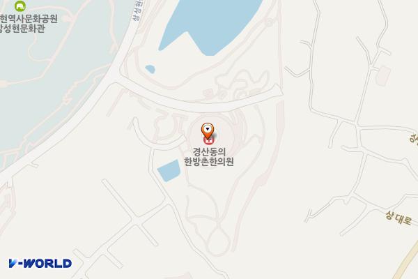 경산 동의한방촌주차장 위치 지도 — 경상북도 경산시 남산면 삼성현공원로 38