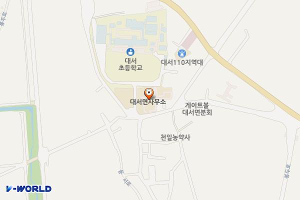 고흥 대서면사무소 위치 지도 — 전남광주통합특별시 고흥군 대서면 동서로 464