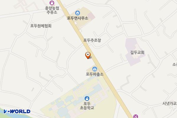 고흥 포두면 공영주차장 위치 지도 — 전남광주통합특별시 고흥군 포두면 우주로 612