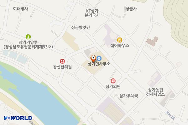 합천 삼가면사무소 위치 지도 — 경상남도 합천군 삼가면 삼가중앙2길 12-8