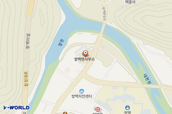합천 쌍백면사무소 위치 지도 — 경상남도 합천군 쌍백면 쌍백중앙로 59