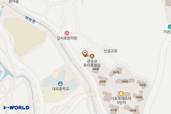 청계산 자연누리오피스텔 위치 지도 — 서울특별시 서초구 청계산로 217