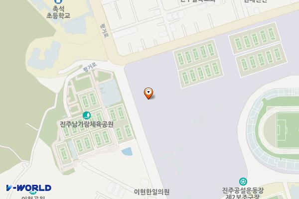 진주 신안동 복합 스포츠타운 위치 지도 — 경상남도 진주시 평거로 238