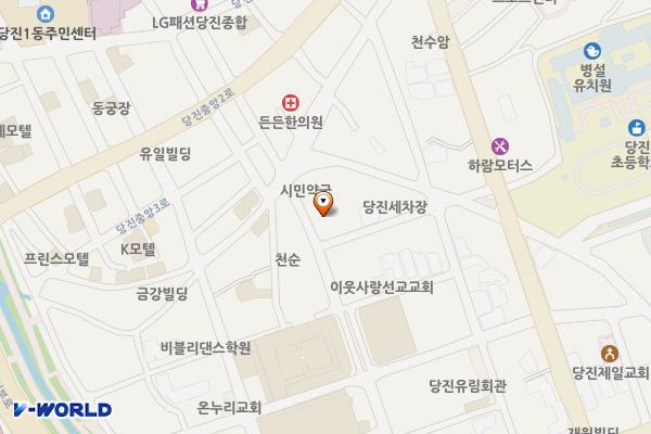 당진 중앙공영주차장 위치 지도 — 충청남도 당진시 시장중앙길 148-3