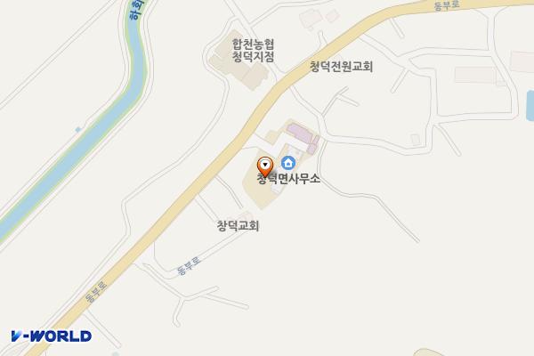 합천 청덕면사무소 위치 지도 — 경상남도 합천군 청덕면 동부로 1754