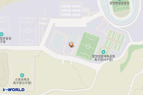 함양 스포츠파크(볼링장 주차장) 위치 지도 — 경상남도 함양군 함양읍 삼휴길 60-40