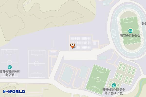 함양 스포츠파크(족구장 주차장) 위치 지도 — 경상남도 함양군 함양읍 삼휴길 56