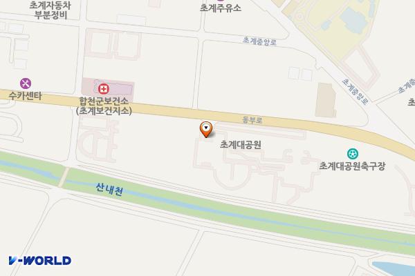 합천 초계대공원 위치 지도 — 경상남도 합천군 초계면 동부로 1240