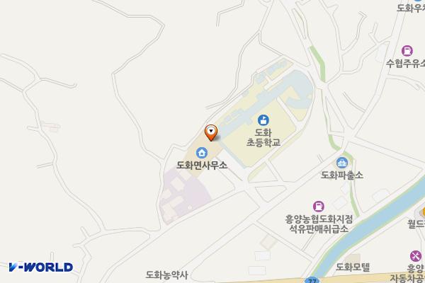 고흥 도화면사무소 위치 지도 — 전남광주통합특별시 고흥군 도화면 오치길 37