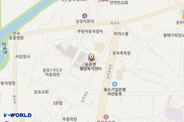 아산 둔포면 행정복지센터 위치 지도 — 충청남도 아산시 둔포면 둔포면로 33
