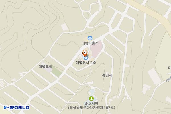 합천 대병면사무소 위치 지도 — 경상남도 합천군 대병면 신성동길 23