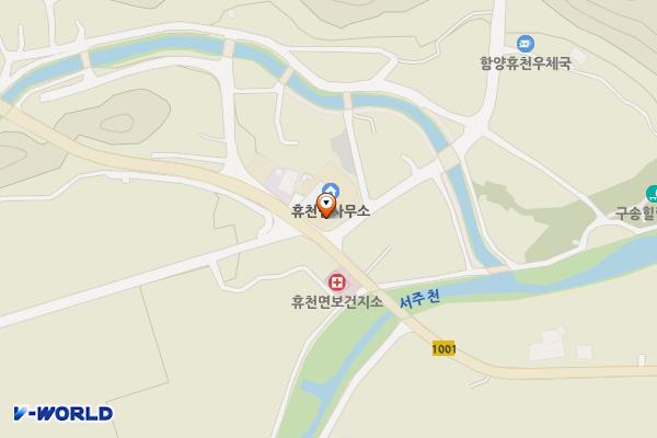 함양 휴천면사무소 위치 지도 — 경상남도 함양군 휴천면 목현옥매로 3