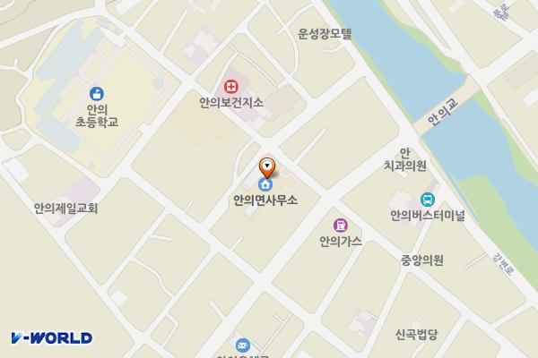 함양 안의면사무소 위치 지도 — 경상남도 함양군 안의면 금성길 7