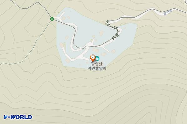 고흥 팔영산 자연휴양림 위치 지도 — 전남광주통합특별시 고흥군 영남면 우천리 1408-2