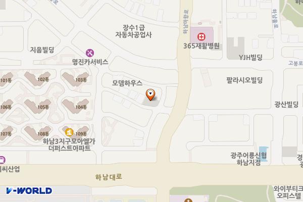 하남3지구 주차장7 위치 지도 — 전남광주통합특별시 광산구 하남동 1010