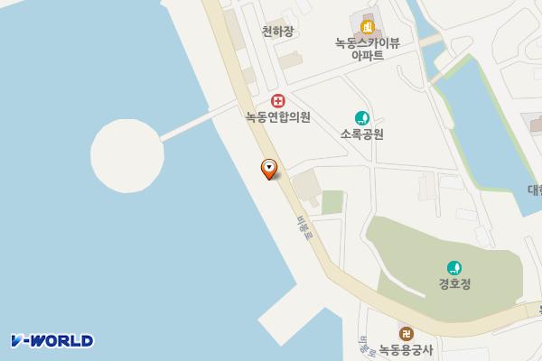 고흥 녹동항 주차장(썬비치호텔앞) 위치 지도 — 전남광주통합특별시 고흥군 도양읍 비봉로 185
