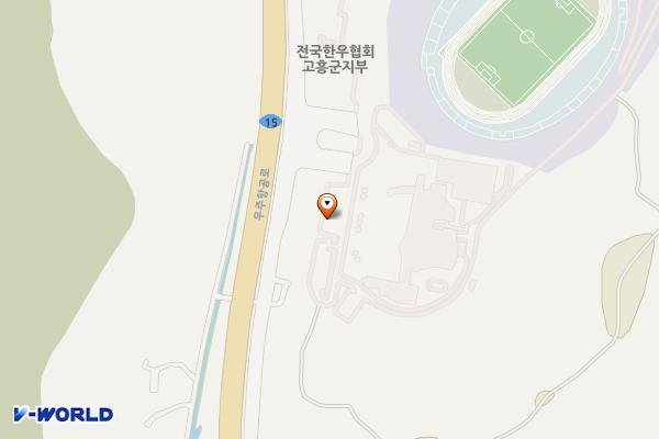 고흥 종합문화회관 주차장 위치 지도 — 전남광주통합특별시 고흥군 고흥읍 고흥로 1892-67