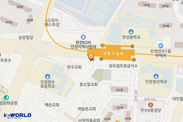 장승백이전통시장 위치 지도 — 인천광역시 남동구 인주대로 888