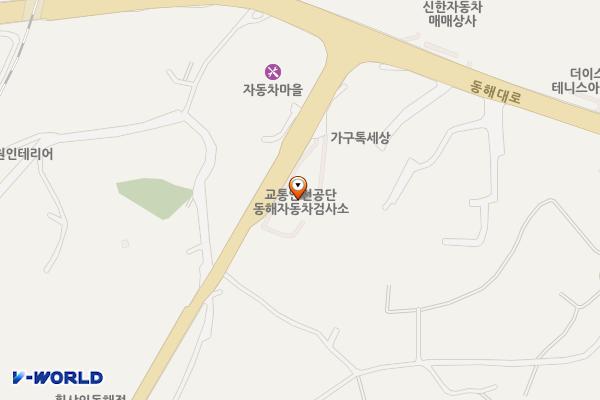 한국교통안전공단 동해자동차검사소 위치 지도 — 강원특별자치도 동해시 강원남부로 4772