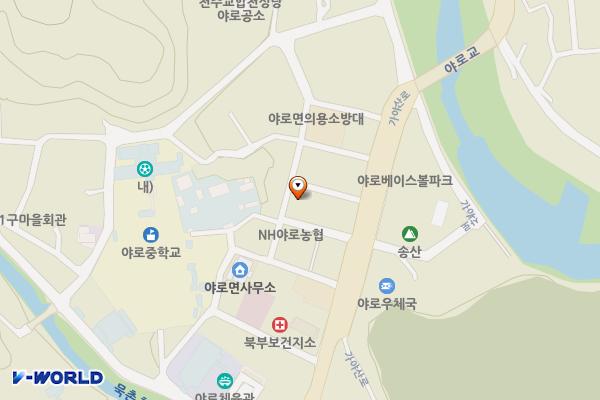 합천 야로시장 주차장 위치 지도 — 경상남도 합천군 야로면 시장길 7-5