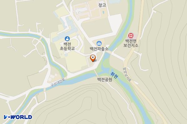함양 백전면사무소 위치 지도 — 경상남도 함양군 백전면 구산대안로 9
