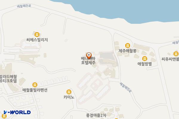 제주 베니키아호텔 위치 지도 — 제주특별자치도 제주시 애월읍 애월해안로 554-6