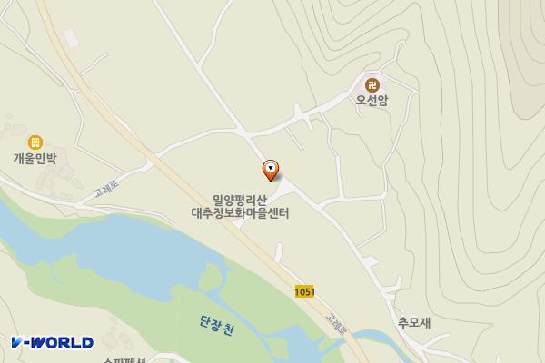 밀양 평리복지회관 위치 지도 — 경상남도 밀양시 단장면 고례4길 7