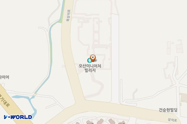 오산 미니어처빌리지 주차장 위치 지도 — 경기도 오산시 북삼미로 12