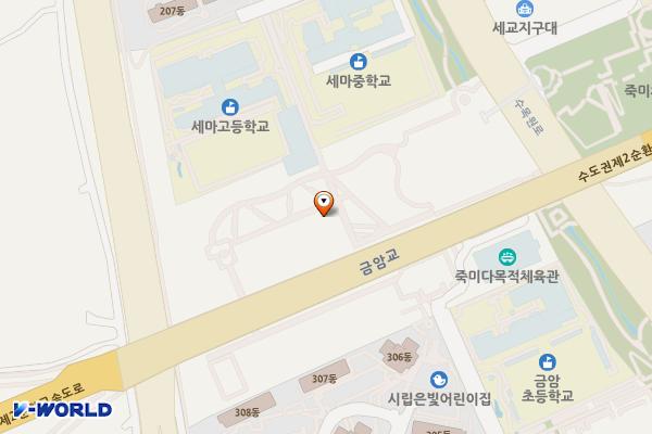 오산시 죽미체육공원 위치 지도 — 경기도 오산시 수목원로 541