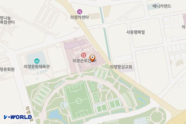 의령군 보건소 위치 지도 — 경상남도 의령군 의령읍 의병로8길 16-1