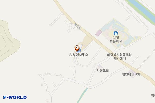 의령 지정면사무소 위치 지도 — 경상남도 의령군 지정면 함의로5길 8