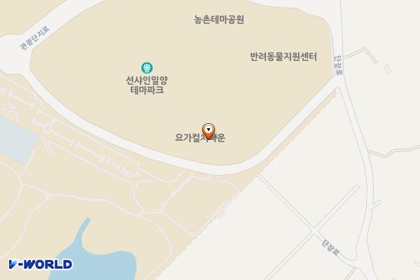 밀양 농촌테마주차장 위치 지도 — 경상남도 밀양시 단장면 관광단지1길 21
