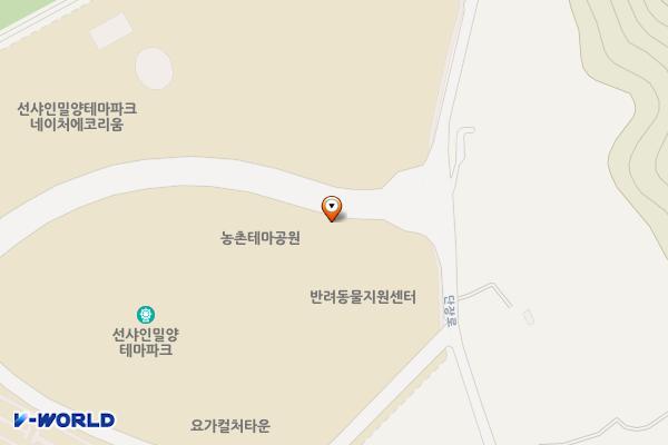 밀양 에스파크골프리조트 주차장 위치 지도 — 경상남도 밀양시 단장면 관광단지로 50