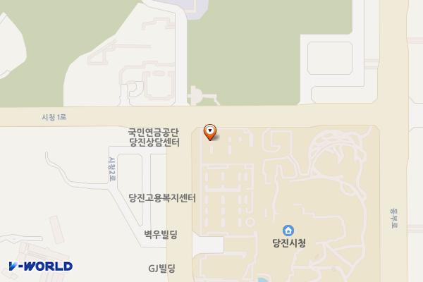 당진시청사 옥외주차장 위치 지도 — 충청남도 당진시 시청1로 1