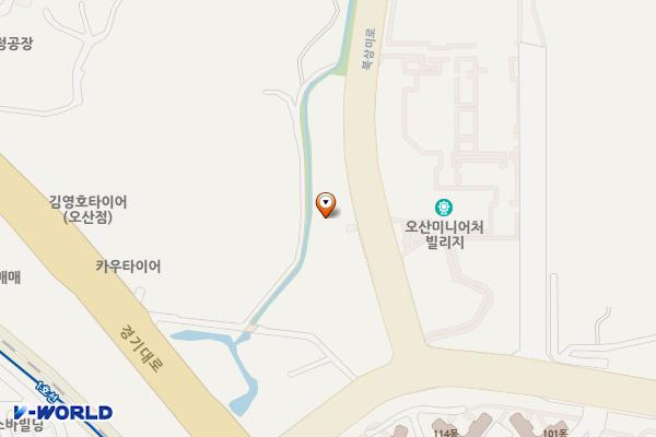 오산 삼미공영주차장 위치 지도 — 경기도 오산시 북삼미로 12