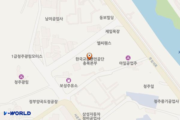 한국교통안전공단 청주자동차검사소 위치 지도 — 충청북도 청주시 흥덕구 사운로386번길 21