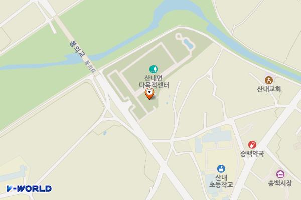 밀양 산내면 다목적센터 위치 지도 — 경상남도 밀양시 산내면 봉의로 32
