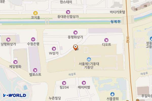 서울특별시 경찰청 제1기동단 위치 지도 — 서울특별시 중구 마장로 45