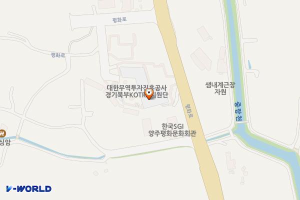 양주 섬유종합지원센터 위치 지도 — 경기도 양주시 평화로 1215
