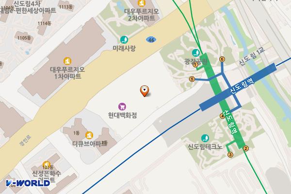 디큐브 링크아트센터 위치 지도 — 서울특별시 구로구 경인로 662