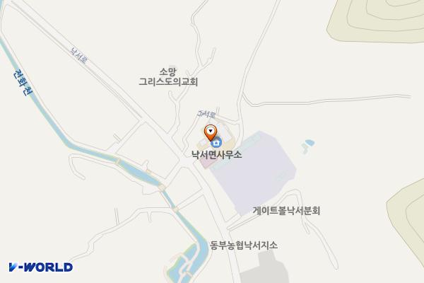 의령 낙서면사무소 위치 지도 — 경상남도 의령군 낙서면 낙서로 509-3