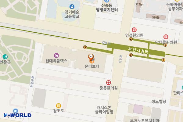 현대백화점 중동점 위치 지도 — 경기도 부천시 원미구 길주로 180