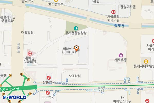 을지로 미래에셋센터원 위치 지도 — 서울특별시 중구 을지로5길 26