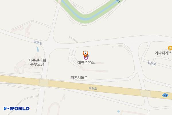 SK엔크린 대진주유소 위치 지도 — 경기도 여주시 강천면 강문로 344
