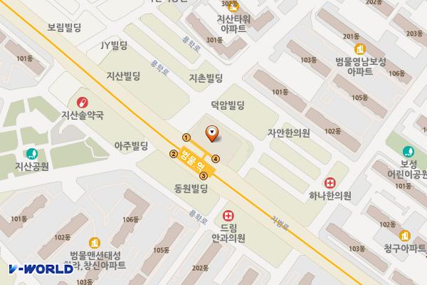 대구 동아백화점 수성점 위치 지도 — 대구광역시 수성구 지범로 191