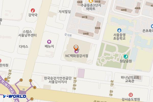 서울 NC백화점 강서점 위치 지도 — 서울특별시 강서구 강서로56길 17
